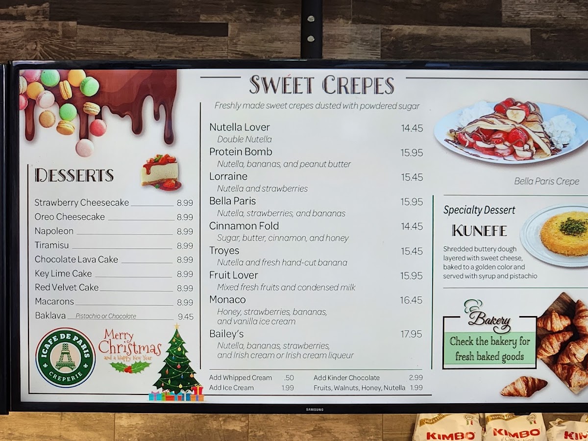 iCafe de Paris Menu - Image 4